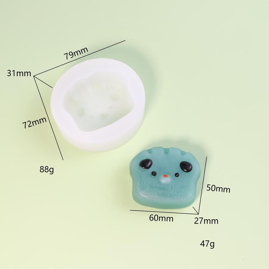 Internet Celebrity Cat Paw & Fruit Taiyaki Silicone Candle Molds