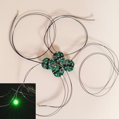 Lezalic LED Lighting with Lead Magnetic Set of Button Battery with Ultra Plastic Extra Small Wires, Switch, 4, (Compatible CR927), Wireless, Small,