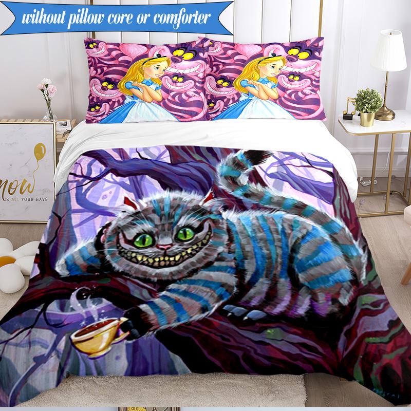Alice and the Cat 3pcs K-pop Music Group Bedding set,Ideal for Bedroom, Dormitory,Including Duvet Cover And 2pcs Pillowcases,Fan Gifts