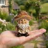 Niedliche Wichtelskulptur für Blumentöpfe, Pilzkappen-Statue, Harz-Gartenfigur, Retro Einzigartiges Einweihungsgeschenk Gärtner Terrasse Hof Innen