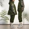 adidas X Ivy Park İşbirliği SS23 Çıkarılabilir Kamuflaj Kargo Ceket Unisex Ceket Askeri Yeşil IB0217