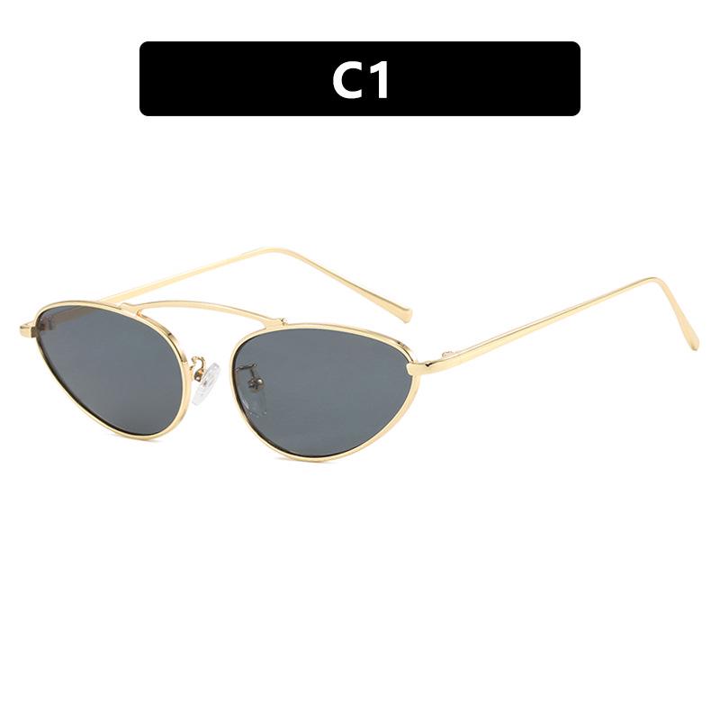 2024 Trendy Metal Cat-Eye Sunglasses for Women - European & American Street Style