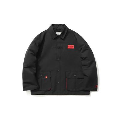 Embroidered Loose Fit Casual Sports Jacket Men Jackets Black AFDR015-1