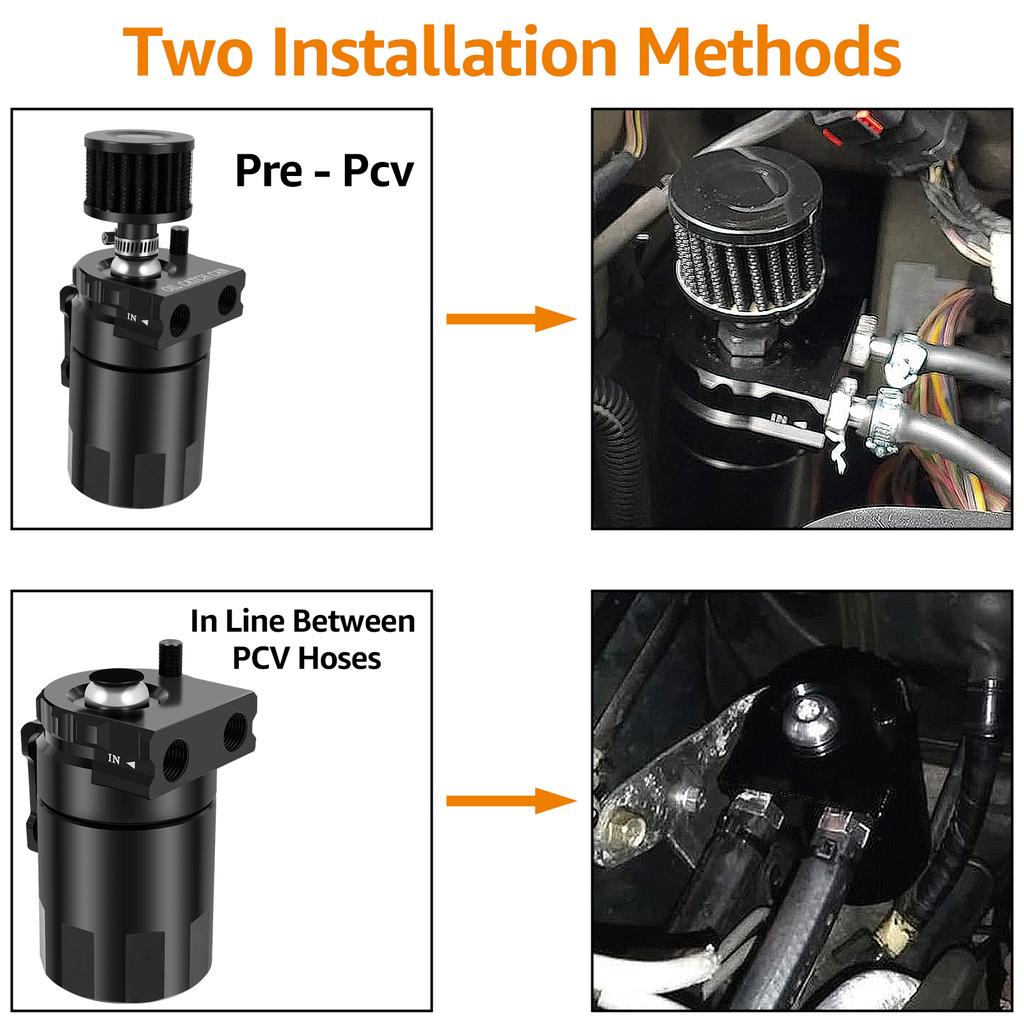 23Stk. Ölabscheider-Kit 300ml Universal Entlüftungsfilter Ausgleichsbehälter Ölabscheider Catch Can Tank Entlüftungszylinderfilter-Kit