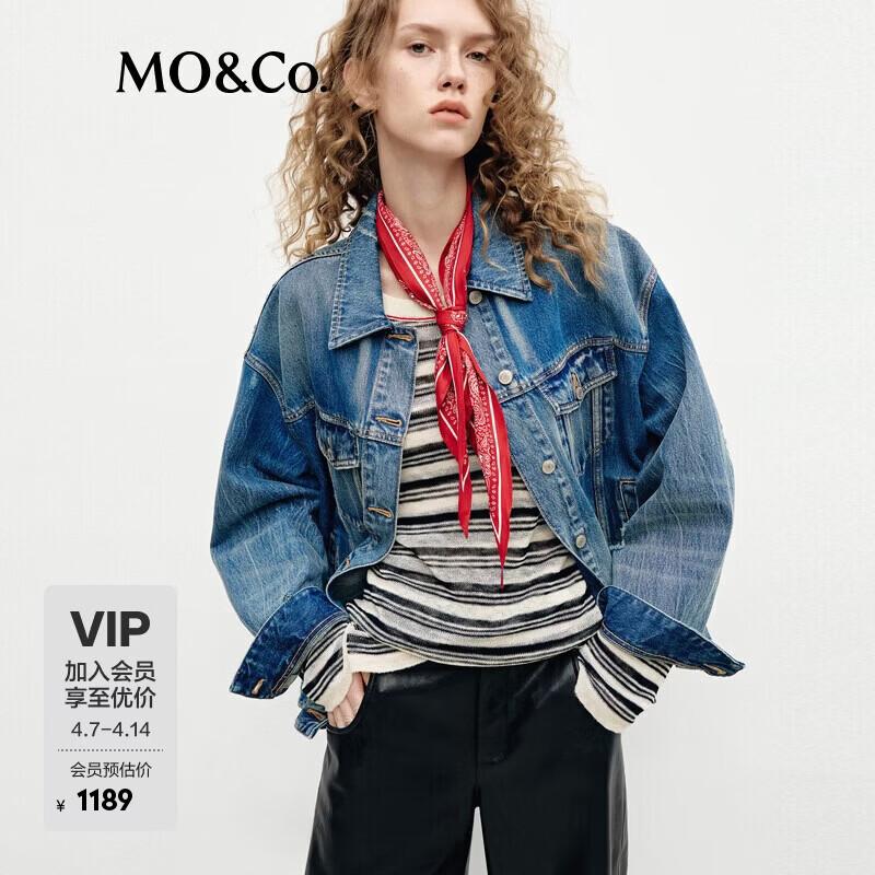 

MO&Co. Women s Loose Fit Denim Jacket XS