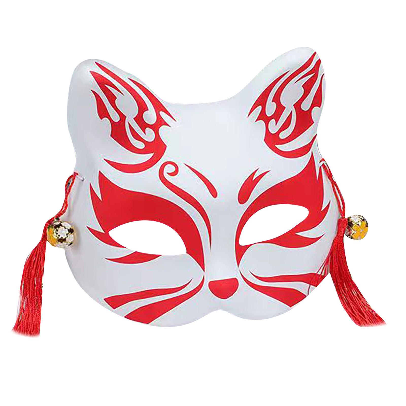 Mask Painted Half Anime Mask For Half Of The Face Anime Ancient Japanese And Wind Cos Secondary Party Props