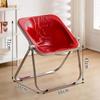 Creative Living Room Chairs Simple Folding Modern Portable Chairs Bedroom Metal Bench Legs Acrylic Vanity Chair Stool Home Furn