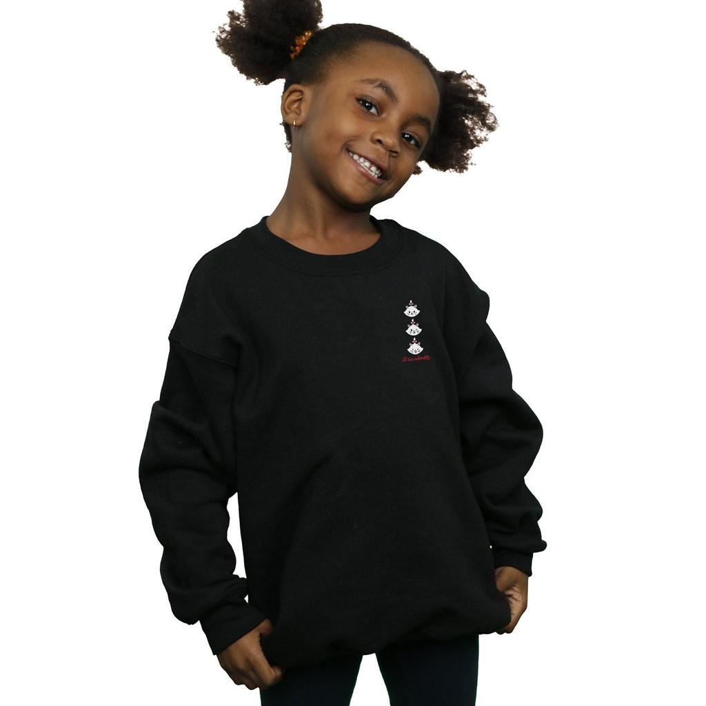 Disney Girls Aristocats Marie Breast Print Sweatshirt