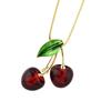 Cherry Pendant Necklace Sweater Chain Necklace Fashion Accessory Artificial Crystal Texture Present for Fashion Women