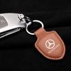 CQR1 Car Shield Keychain Business Gift Key Ring Wallet For Mercedes benz E GLK CLS A W204 W213 W221 ML ABR Apple Tree c200 Accessorie