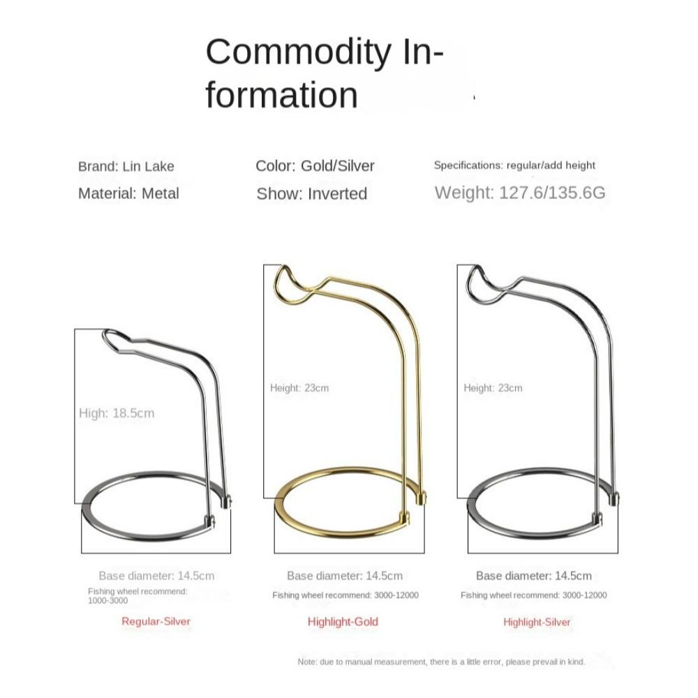 Support Stainless Steel Fishing Reel Display Holder Durable Accessories Spinning Reel Stand Reel Rack Fishing Equipment
