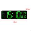 LED Electronic Clock with Time Date Week Temperature Display Silent for Cafe
