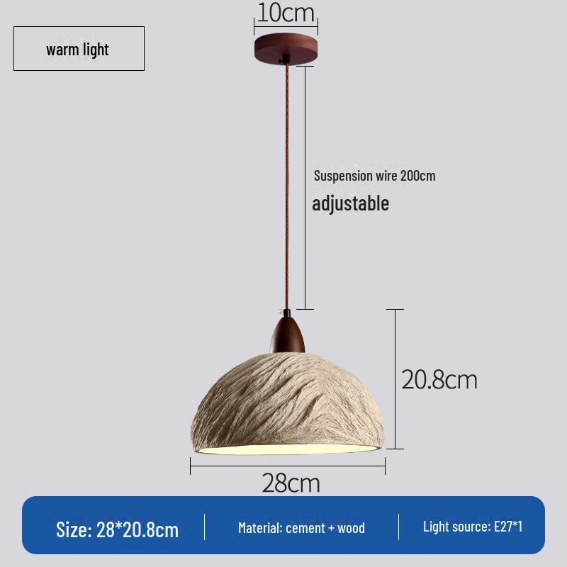 

Микроцементная люстра в японском стиле ваби-саби для столовой/бара в стиле дзен