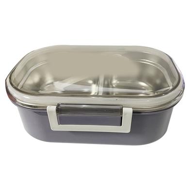 Edelstahl Lunchbox Koreanischer Stil 2 Fächer Bento Box Metall Lebensmittelbehälter für Kinder Erwachsene