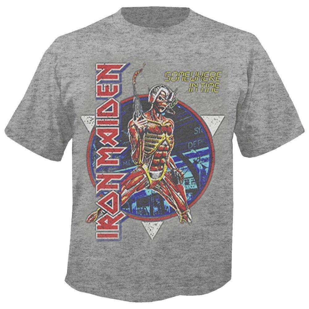 Iron Maiden  Somewhere In Time  Gray T shirt - NEW Unisex T-Shirt S