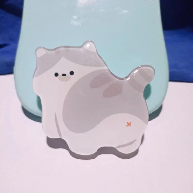 

Универсальный милый мультяшный котик, держатель для телефона с подушкой безопасности, креативная портативная ленивая подставка, прозрачный клей для падения, растягивающаяся подставка с подушкой безопасности