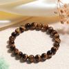 8mm Tiger Eyes Beaded Bracelets Natural Stone Bracelet Agates Cat Eye Chalcedony Stretch Bangle Healing  Gifts Women Men
