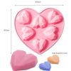 Heart-shape Silicone Mold for Baking Pan Patisserie Candy Bar Chocolate Mould DIY Wedding Gift Epoxy Resin Molds Kitchen Supply