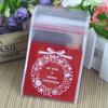 100 ks/sada Samolepící vánoční santa celofánové dárkové sáčky na cukroví