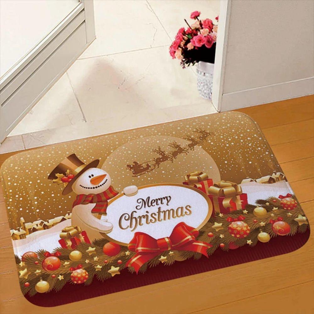 2026 Christmas Floor Mat Santa Claus Living Room Bedroom Carpet Outdoor Courtyard Christmas Decorations Happy New Year