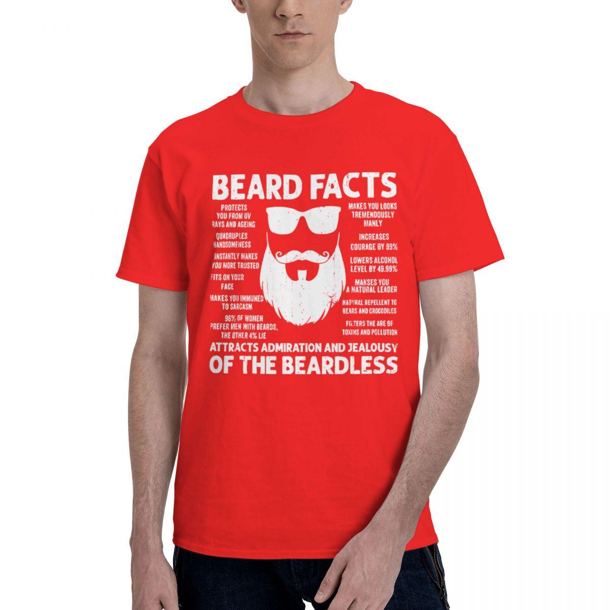 

Beard Facts Funny Bearded Men Dad 100 Cotton Casual Breathable Confortable Cute New Gifts And TShirts Funny Gifts S