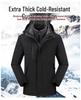 Custom Logo 3-in-1 Windbreaker with Fleece Down, Warm Jacket for Autumn/Winter, Embroidered Workwear.