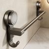Modern Minimalist Suction Towel Bar With Hooks For Bathroom Storage