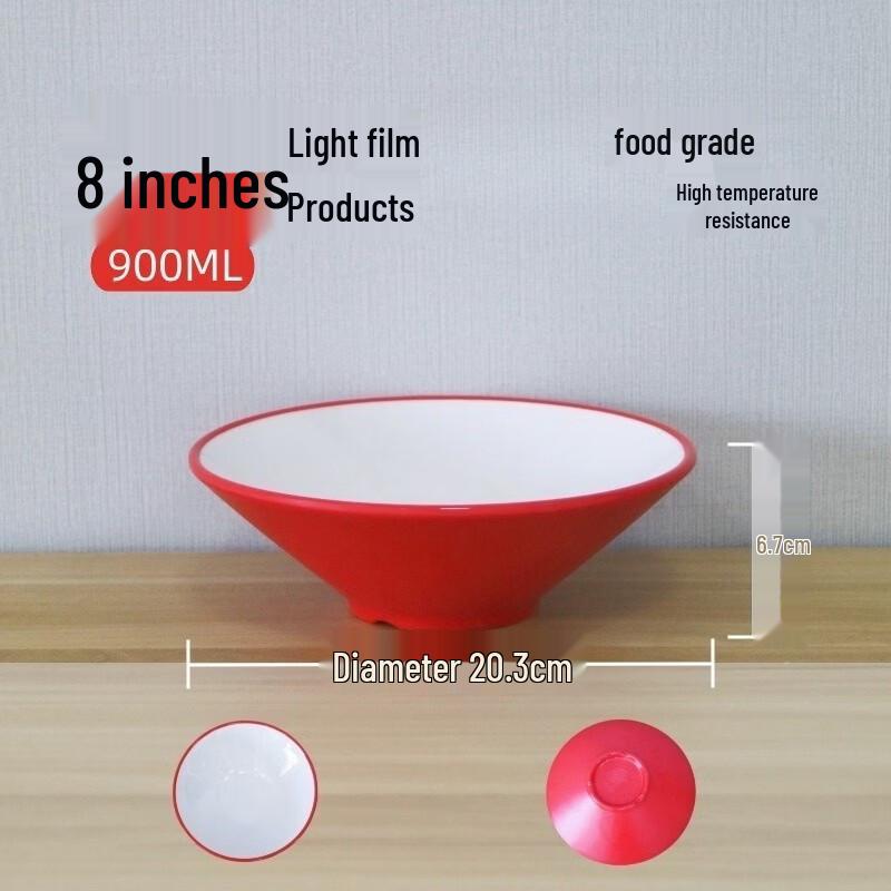 Two-Tone Melamine Douli Noodle Bowl