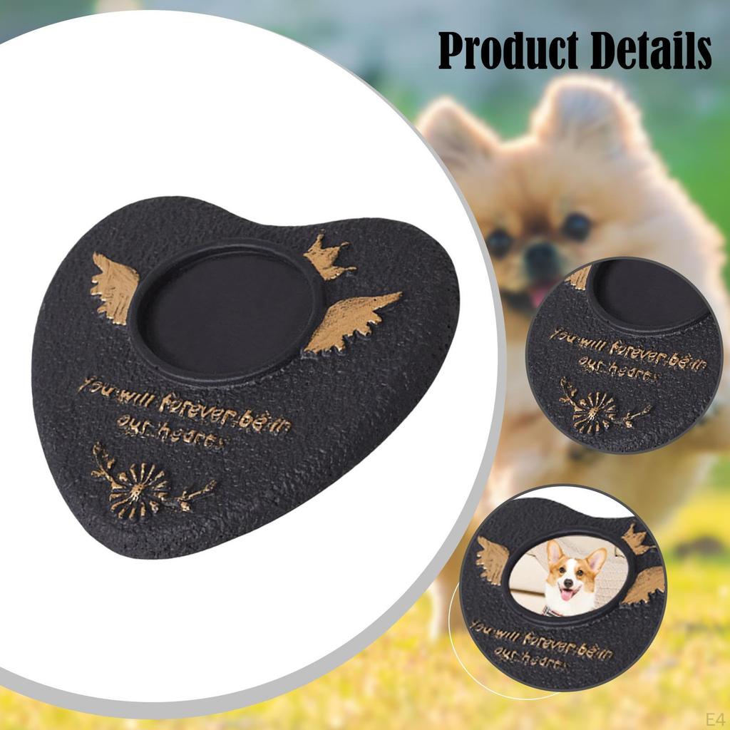 Cat Dog Memorial Stone Gravestone Cement Cemetery Sign Accessories for Shelf Decor Weather Resistant