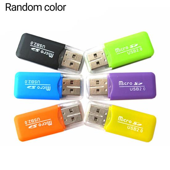 Portable USB 2.0 TF T-Flash Memory Card Reader Adapter for PC Laptop Computer