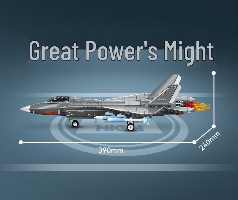 Senbao J-35 Military Fighter Model Building Blocks Toy Gift