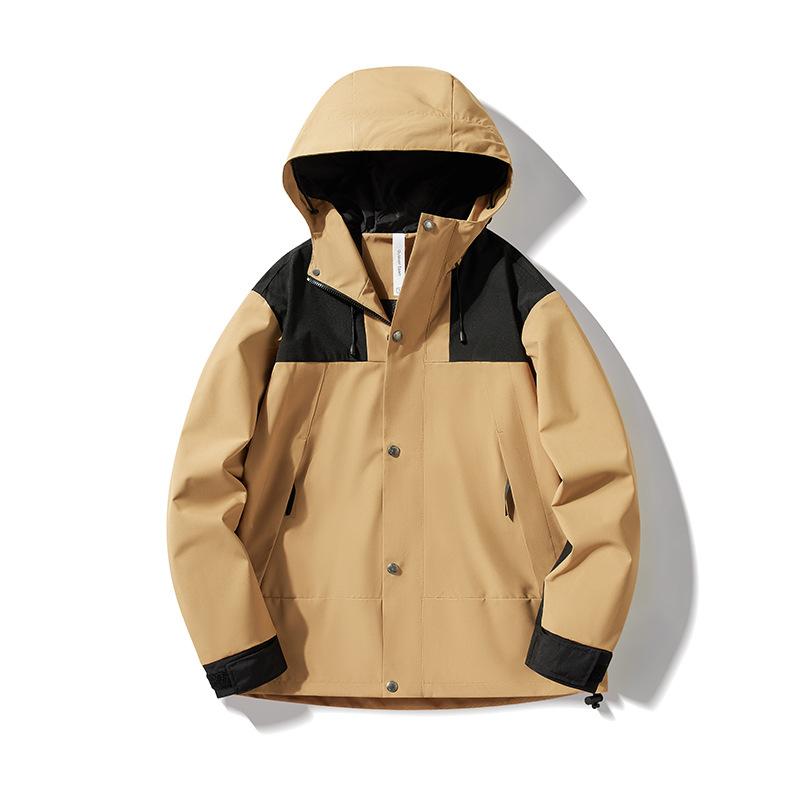 

Outdoor Single-layer Assault Jacket Three-proof Mountain Series Color Matching Clothes Spring and Autumn Windproof Soft Shell Jacket for Men and Women M