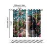 2 Pcs   Filtering Curtains (excluding Rods   Non-movable   Without Batteries) Floral Woman for Use In Bedrooms and Living Rooms
