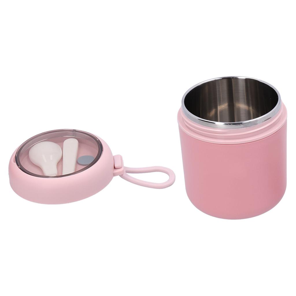 530ml Insulated Lunch Box with Spoon and Lid for Food Stainless Steel Portable Insulation Vacuum Soup Cup