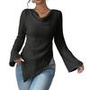 Dámský módní elegantní top s dlouhým rukávem pro dojíždění a volný čas
