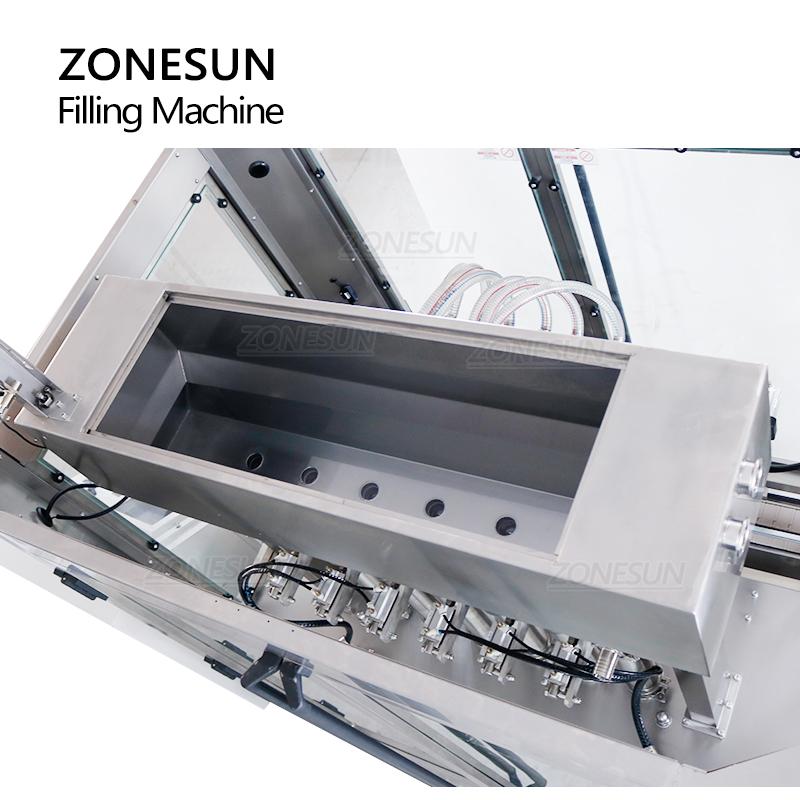 ZONESUN ZS-VTFM1 Explosion-Proof 6-Head Servo Filling Machine for Alcohol, Disinfectant & Cosmetic Bottle Packaging Line