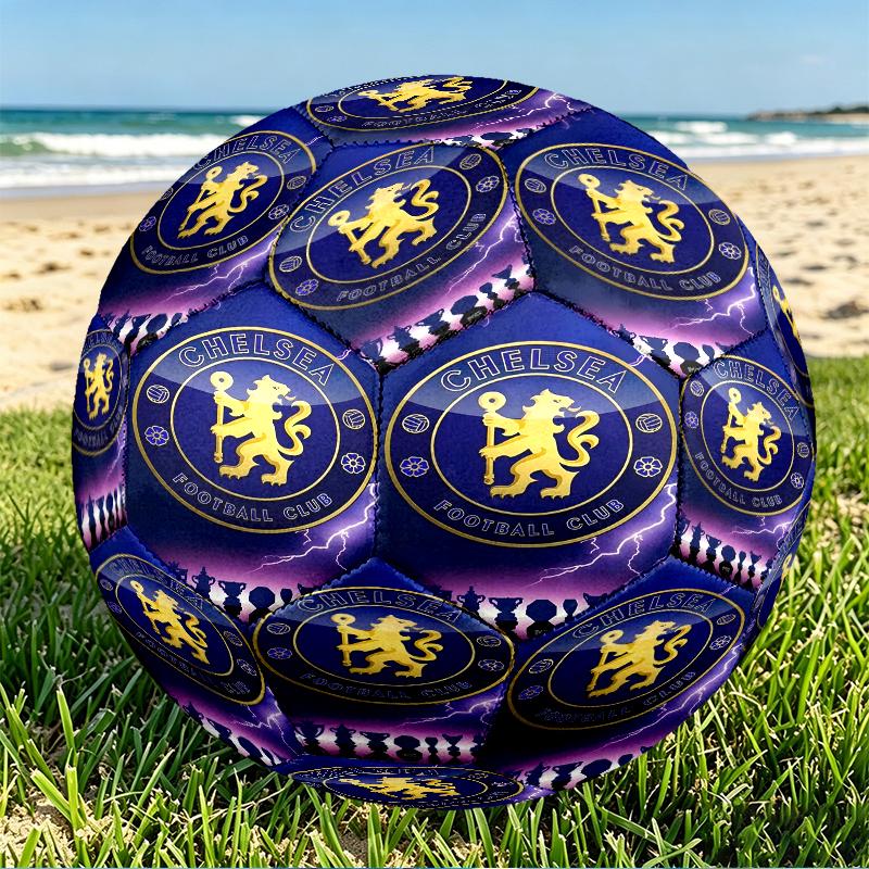 Chelsea F.C. Aufdruck Größe 5 Fußball, PU Abriebfester Fußball für Spieltraining und tägliches Üben, Geburtstagsgeschenk für Fußballfans