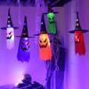 LED Pumpkin Lantern Wizard Hat Halloween String Lights: Spooky Atmosphere & Colored Ghost Festive Decor