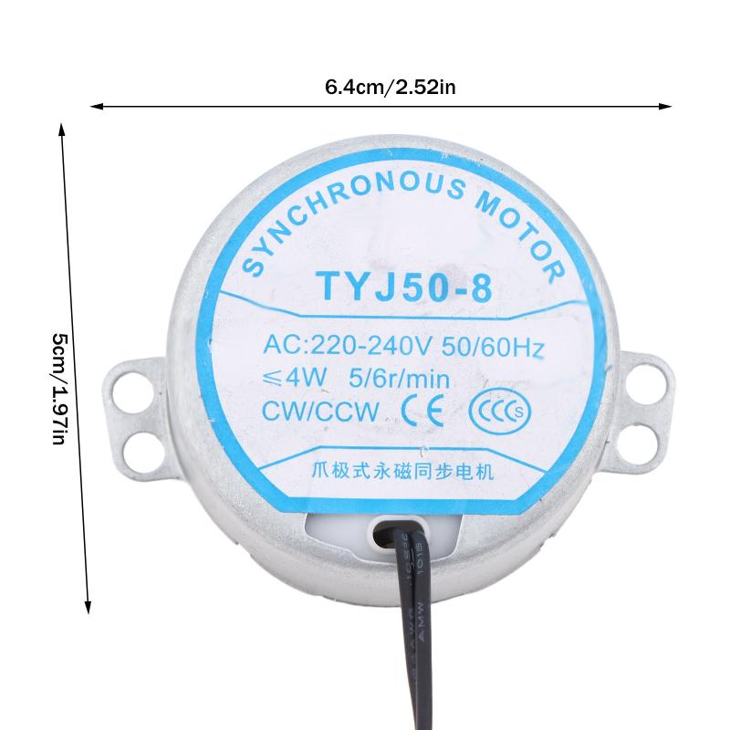 Tyj50-8 Fan Synchronous Motor Floor Fan Shaking Head Motor Oscillating Wind Motor Table Motor Slow Rotation Synchronous Motor