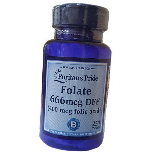 Folát, kyselina listová 400, Puritan's Pride 250 tab (36367018)