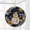 2Pcs Christmas Ornaments Acrylic Flat Xmas Tree Snowman Clock Pendant for Indoor Outdoor