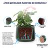 Handmade Ceramic Plant Pot Set 4-Piece (33/26/20/15 cm), Glossy Dark Green Glaze, Breathable, Frost-Resistant, Drainage Holes for Garden & Balcony