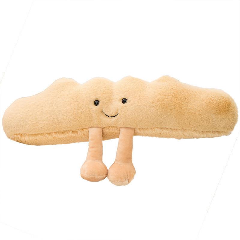 Adorable Plush Toast Bread Toy Small Cute Doll Croissant Baguette Pretzel Hanging Ornament Soft Short Plush