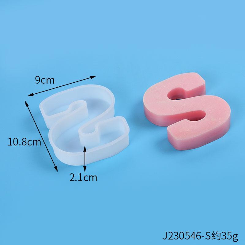 A-Z Alphabet Letter Shape Silicone Resin Casting Molds DIY Epoxy Resin Moulds
