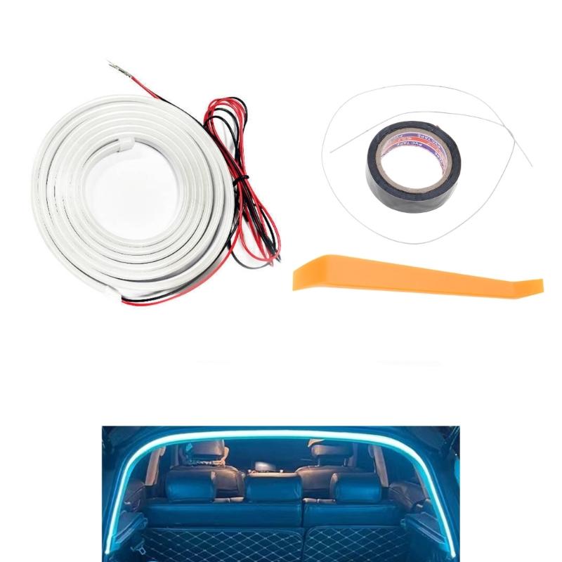 Seamlessly Car Trunk LED Light Strips Silicone Texture Quick Installation Easily Setup LED Cargo Light for Vehicle Trunk