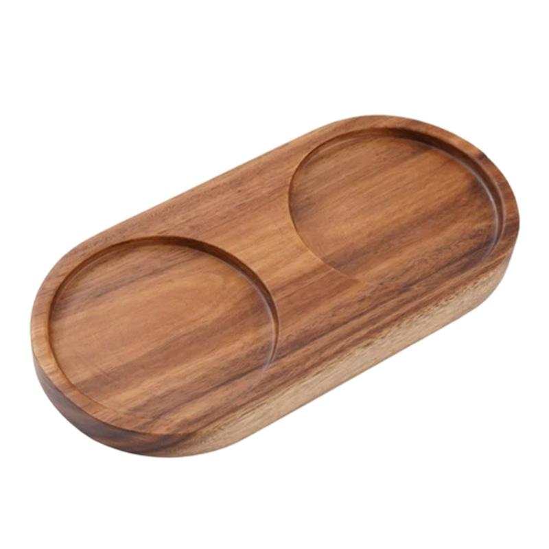 Salt and Pepper Grinders Wood Tray Pepper Mill Holder and Tray for Mill and Shakers, Home Decoration, Crafts
