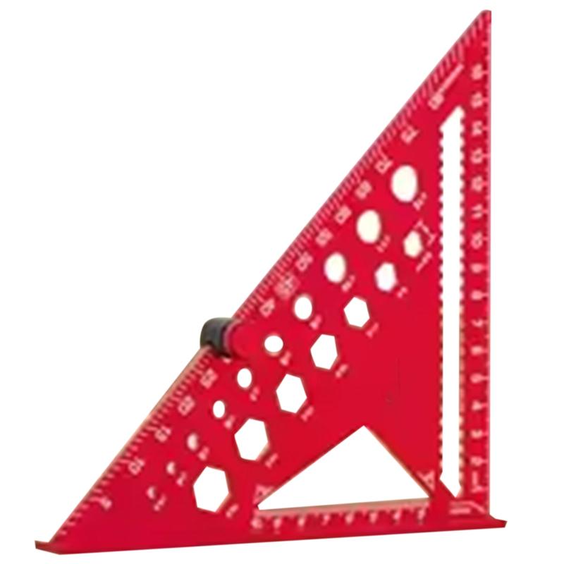 

A95I-Triangle Ruler With Positioning Pin, Woodworking Multi Angle Ruler , High-Precision Right Angle Scribe Marking Ruler