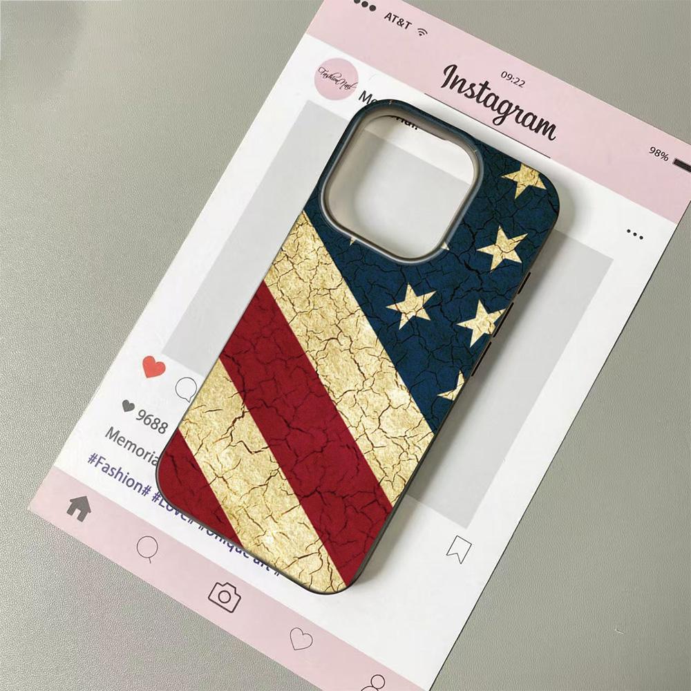American Flag Phone Case For IPhone 11 12 13 Pro Case 14 15 Plus 16 17 Pro Max 17Air Case Silicone Soft Clear Shockproof Cover