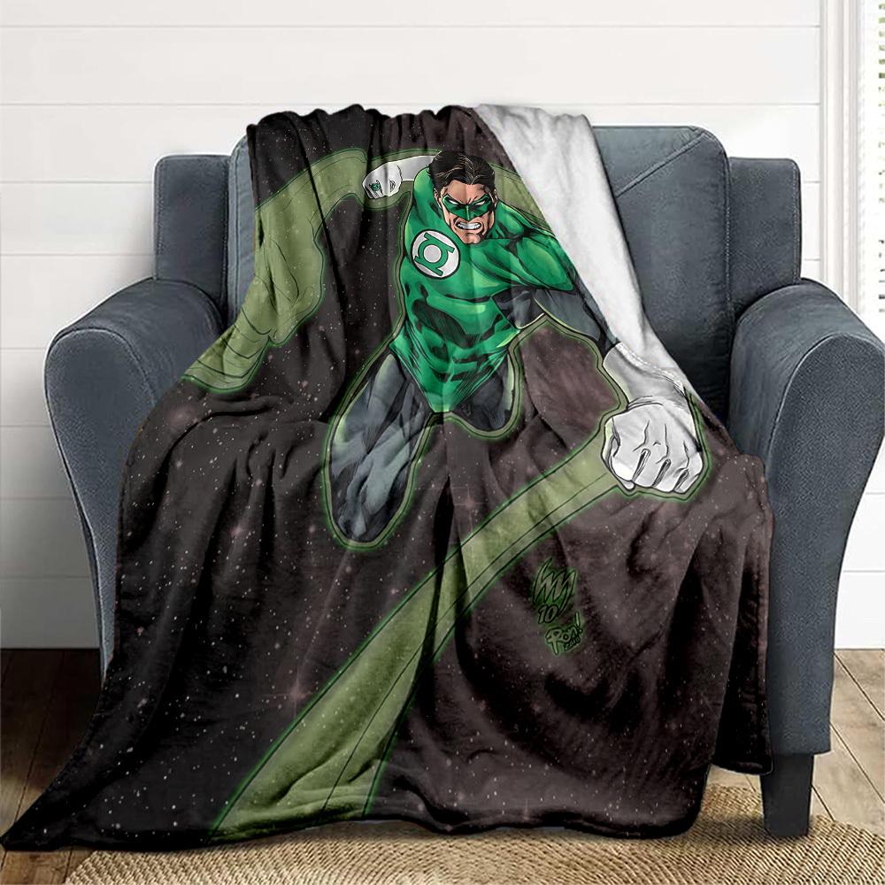 1 Stück Green Lantern Decke Leichte Flanelldecke für Sofa, Bett, Reisen, Wohnzimmer, Büro, Couch, Stuhl und Bett