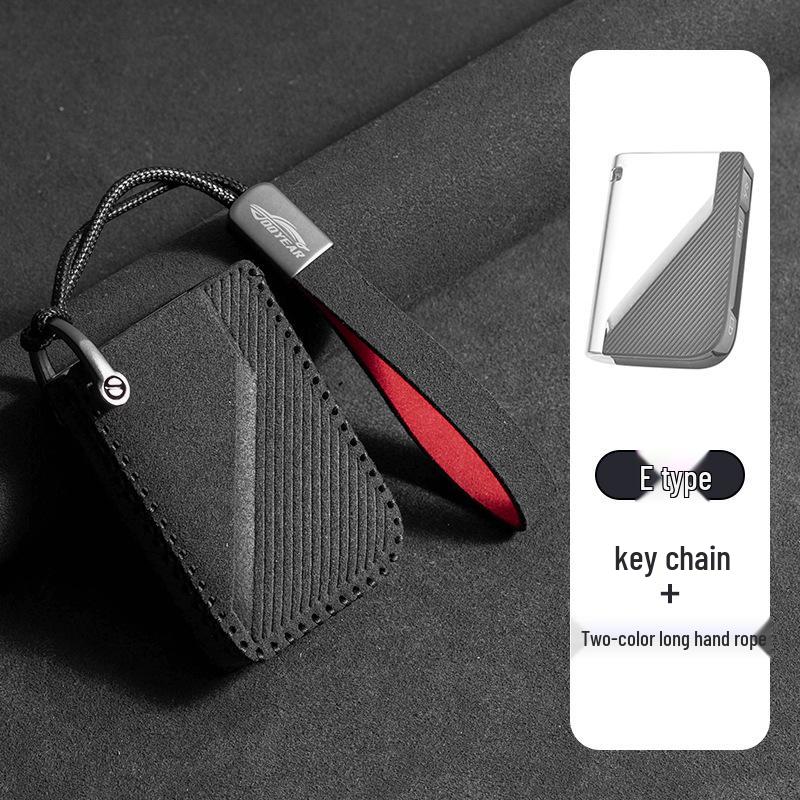 Lynk & Co Key Bag: Suede Trim Protective Case with High-Grade Buckle for Models 03/01/05/06/09.